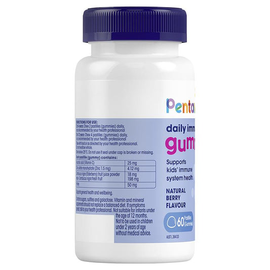 Pentavite Daily Immune Kids Gummies 60 Gummies