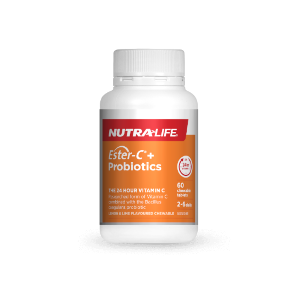 Nutralife Ester C + Probiotics 60 Chewable Tablets