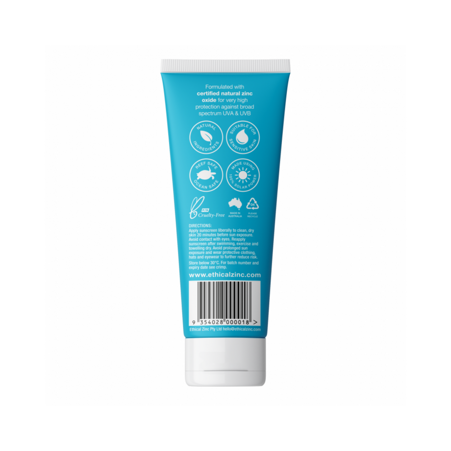 Ethical Zinc Natural Clear Sunscreen SPF 50+