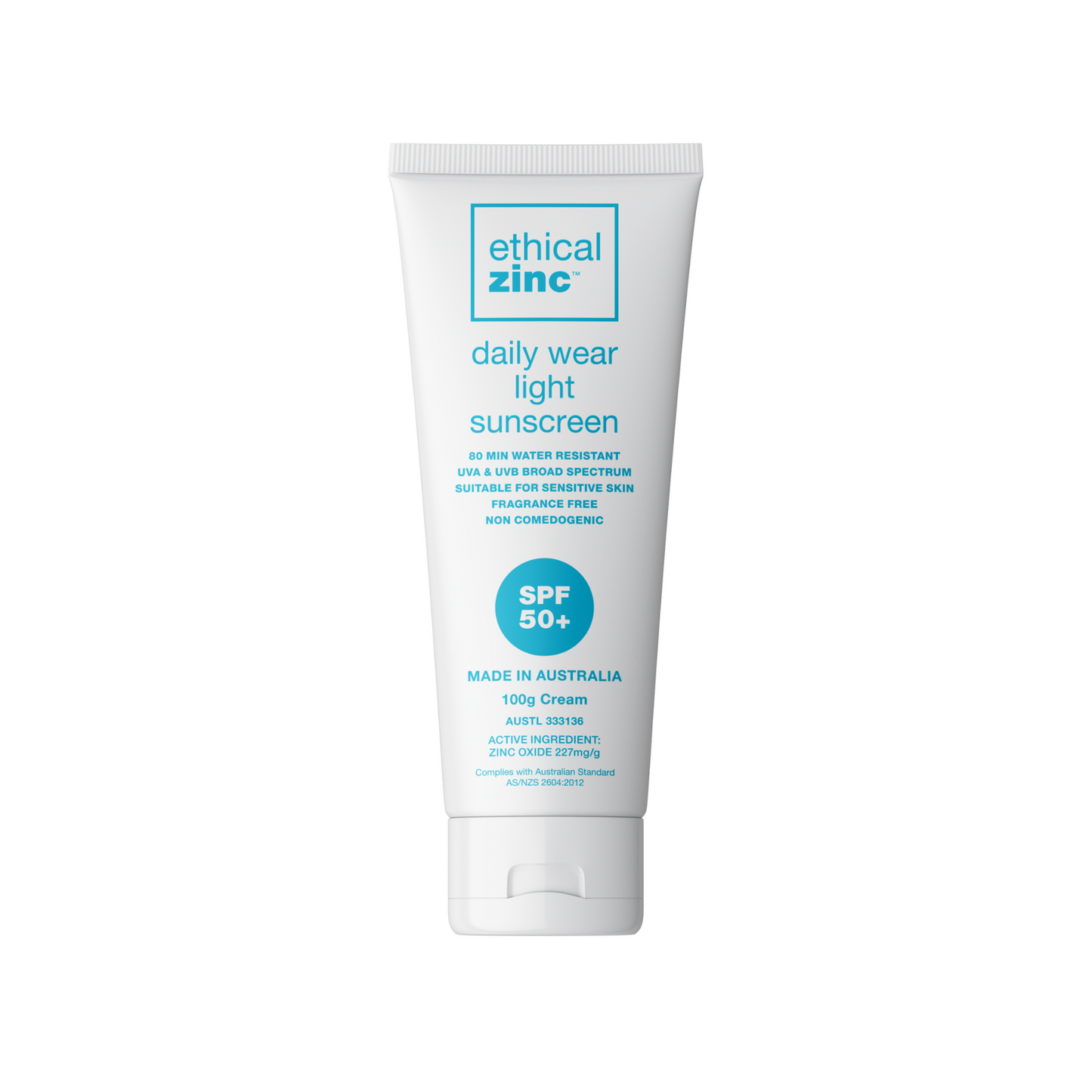 Ethical Zinc Daily wear light Sunscreen SPF 50+ 100g