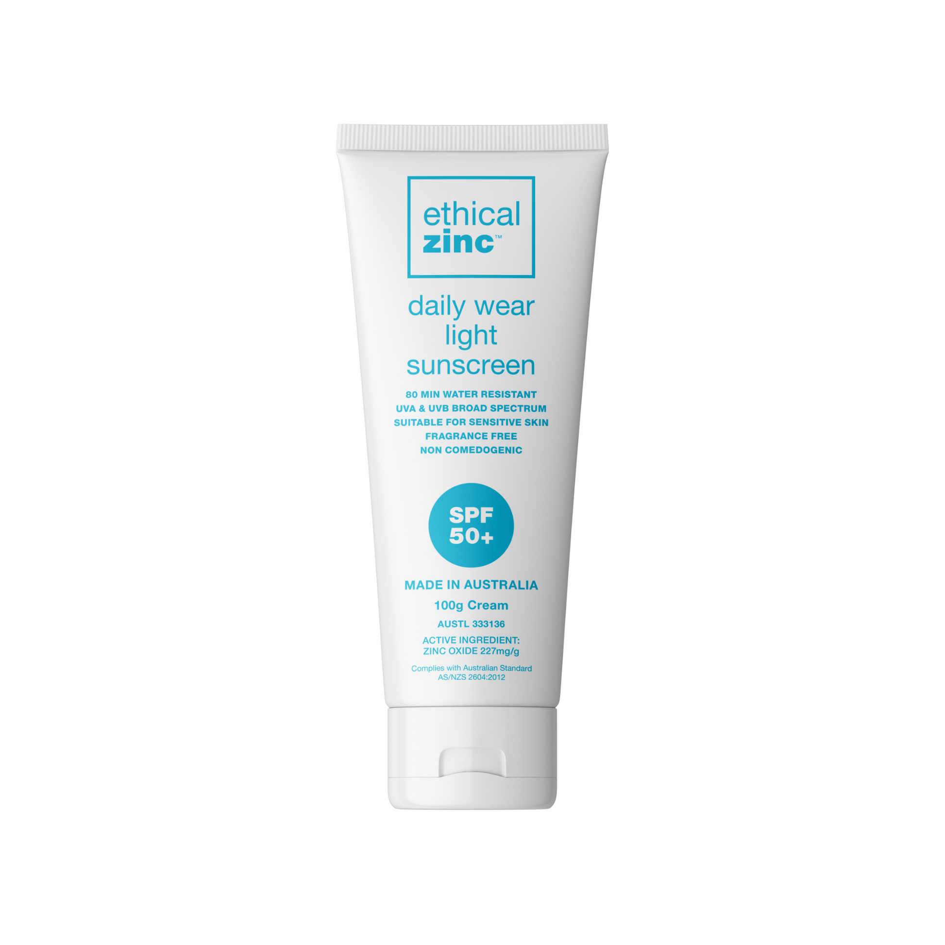 Ethical Zinc Daily wear light Sunscreen SPF 50+ 100g