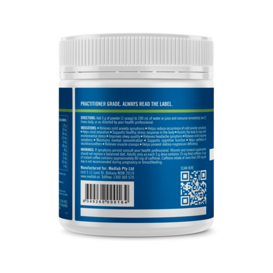 Medlab MG Optima Relax Lemon Lime Flavoured Powder 150g