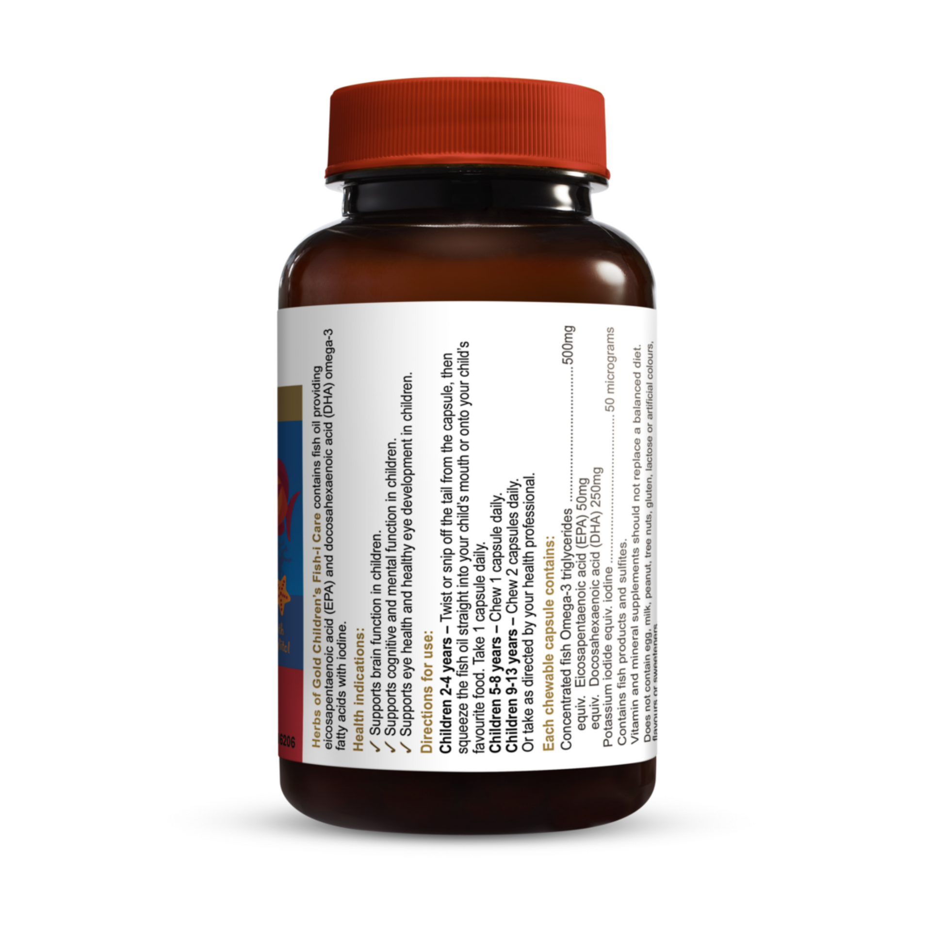 Herbs Of Gold Children's Fish-i Care 60 Chewable Tablets