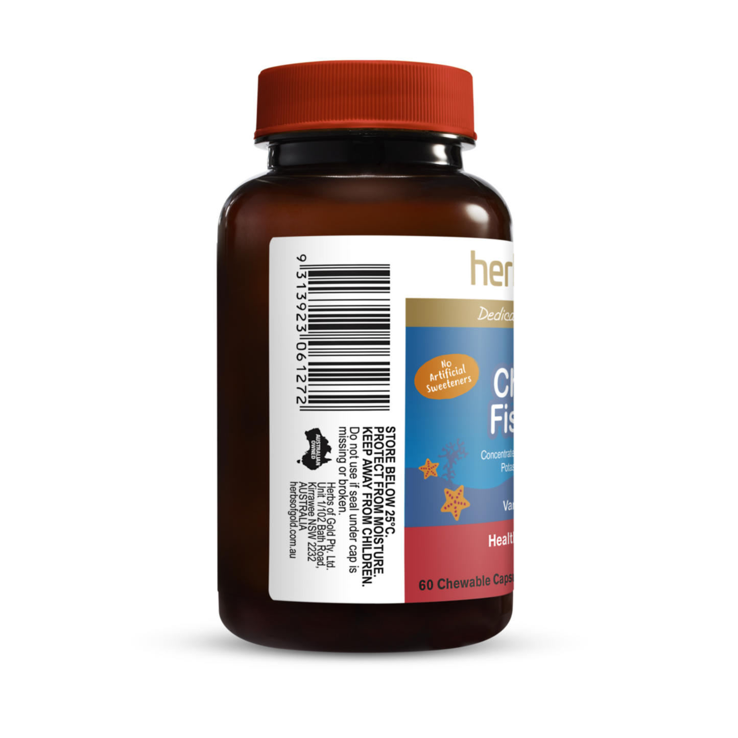 Herbs Of Gold Children's Fish-i Care 60 Chewable Tablets