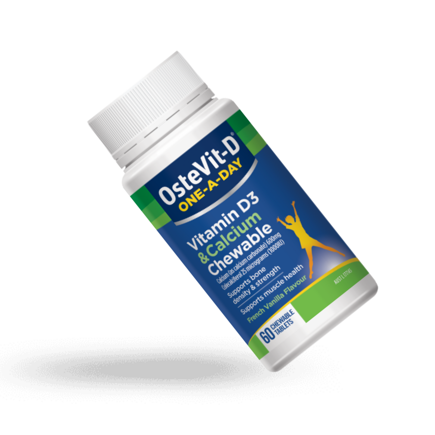 OsteVit-D One-A-Day Vitamin D3 & Calcium 60 Chewable Tablets