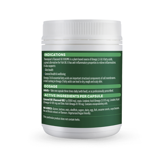 Thompsons Flaxseed Oil 1000mg 200 Capsules