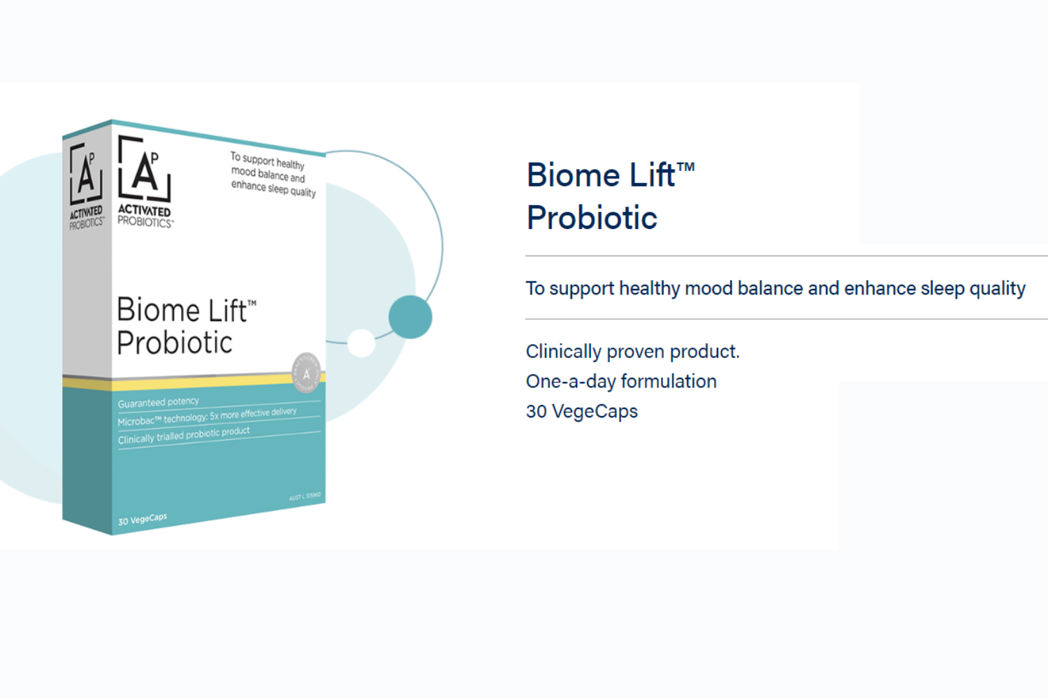 Activated Probiotics Biome Lift Probiotic