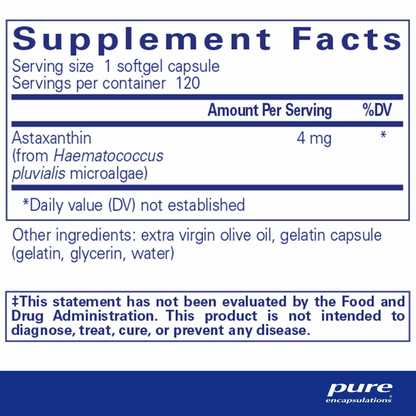 Pure Encapsulations Astaxanthin 60 Capsules