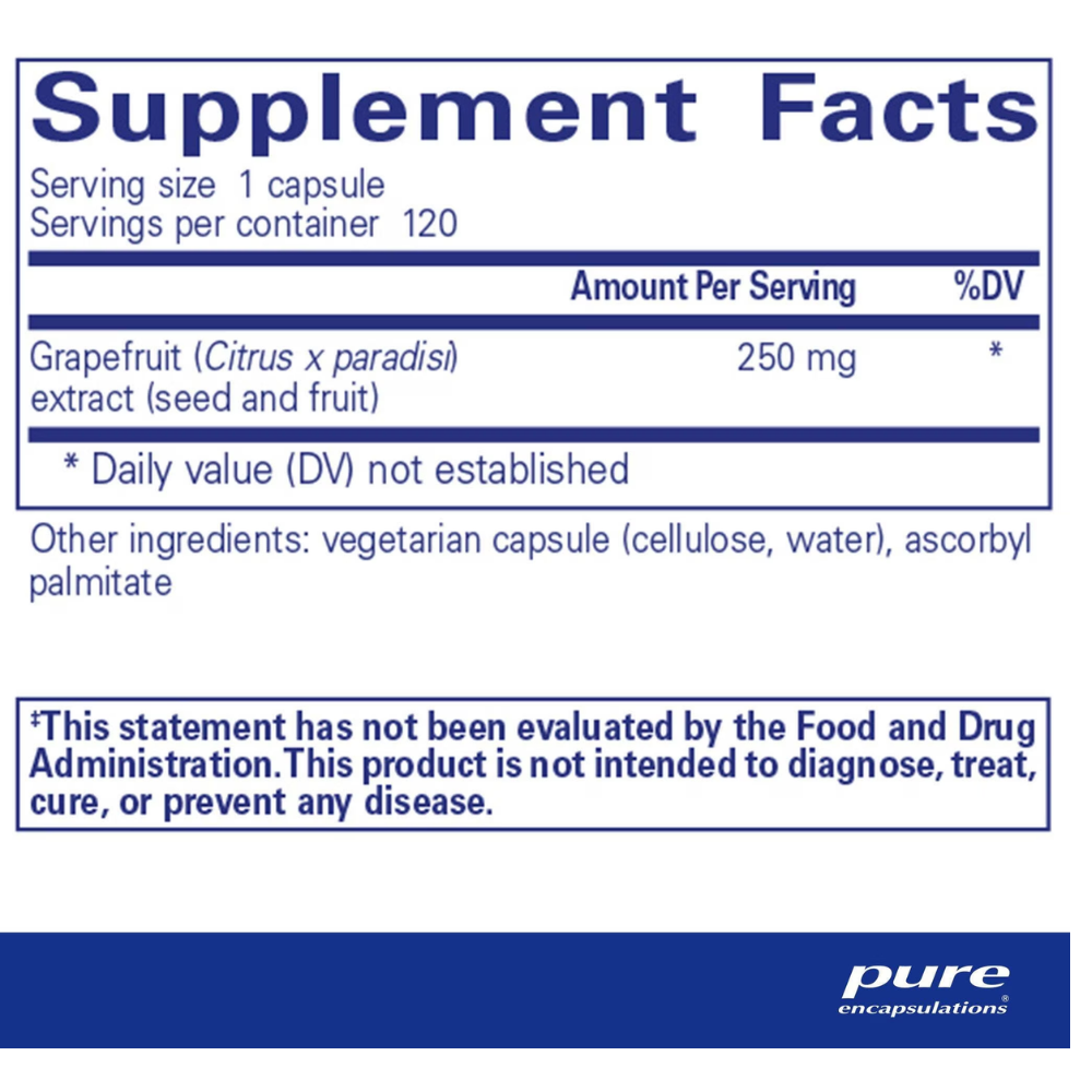 Pure Encapsulations Grapefruit Seed Extract caps