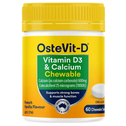 OsteVit-D One-A-Day Vitamin D3 & Calcium  60 Chewable Tablets