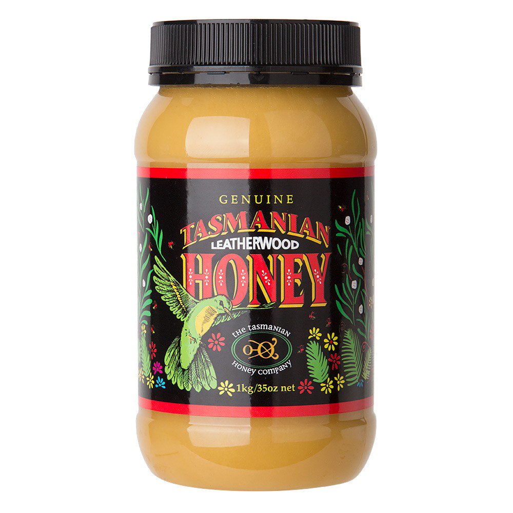 Tasmanian Leatherwood Honey 1kg plastic jar