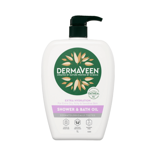 DermaVeen Extra Hydration Shower & Bath Oil 1L