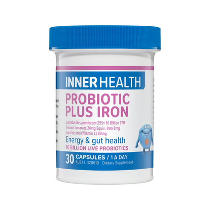 Inner Health Probiotic Plus Iron 30 Capsules