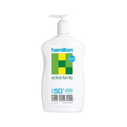 Hamilton Active Family Sunscreen SPF50+ Lotion 500ml