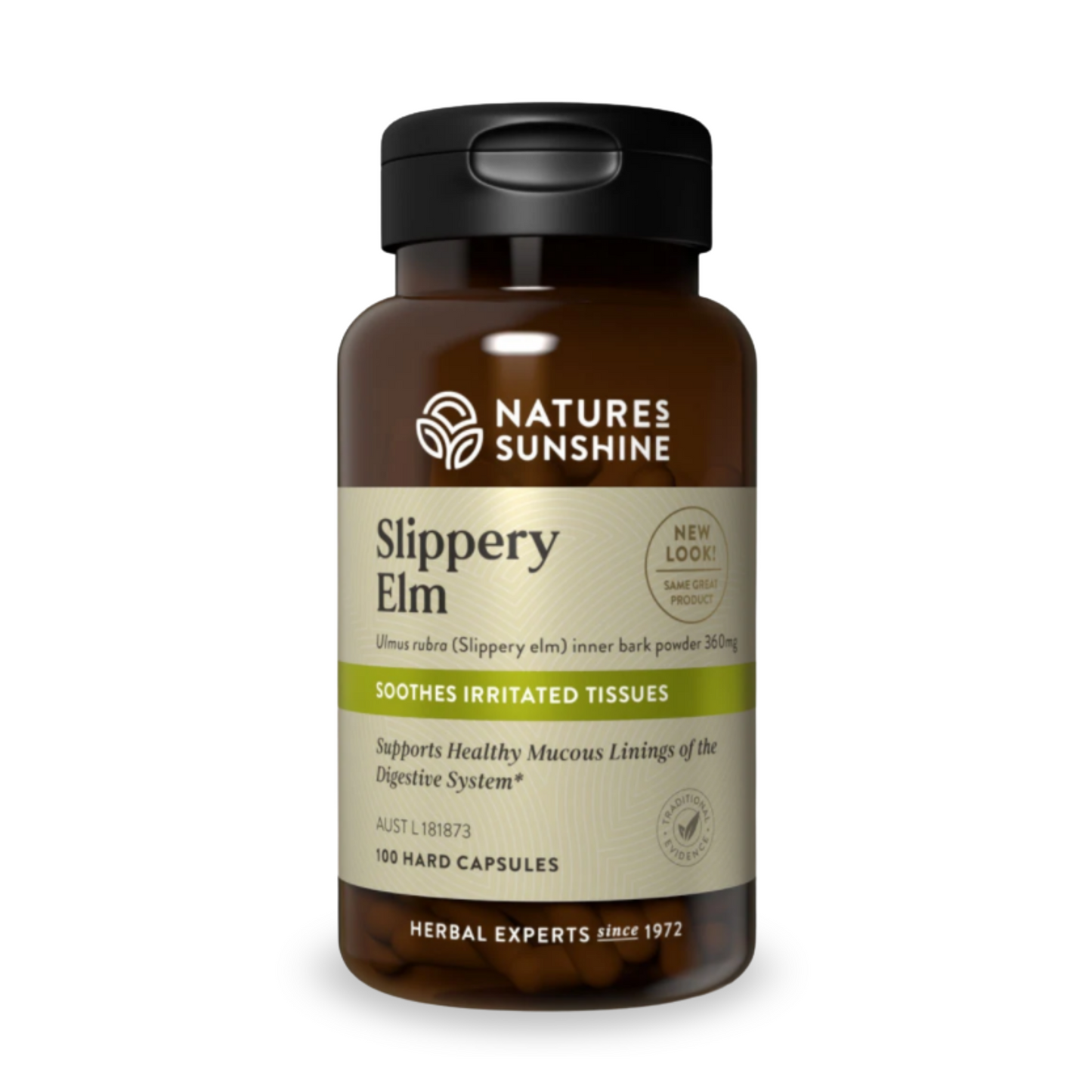 Nature's Sunshine Slippery Elm 100 Hard Capsules