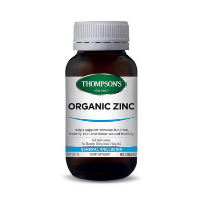 Thompsons Organic Zinc 180 Tablets 