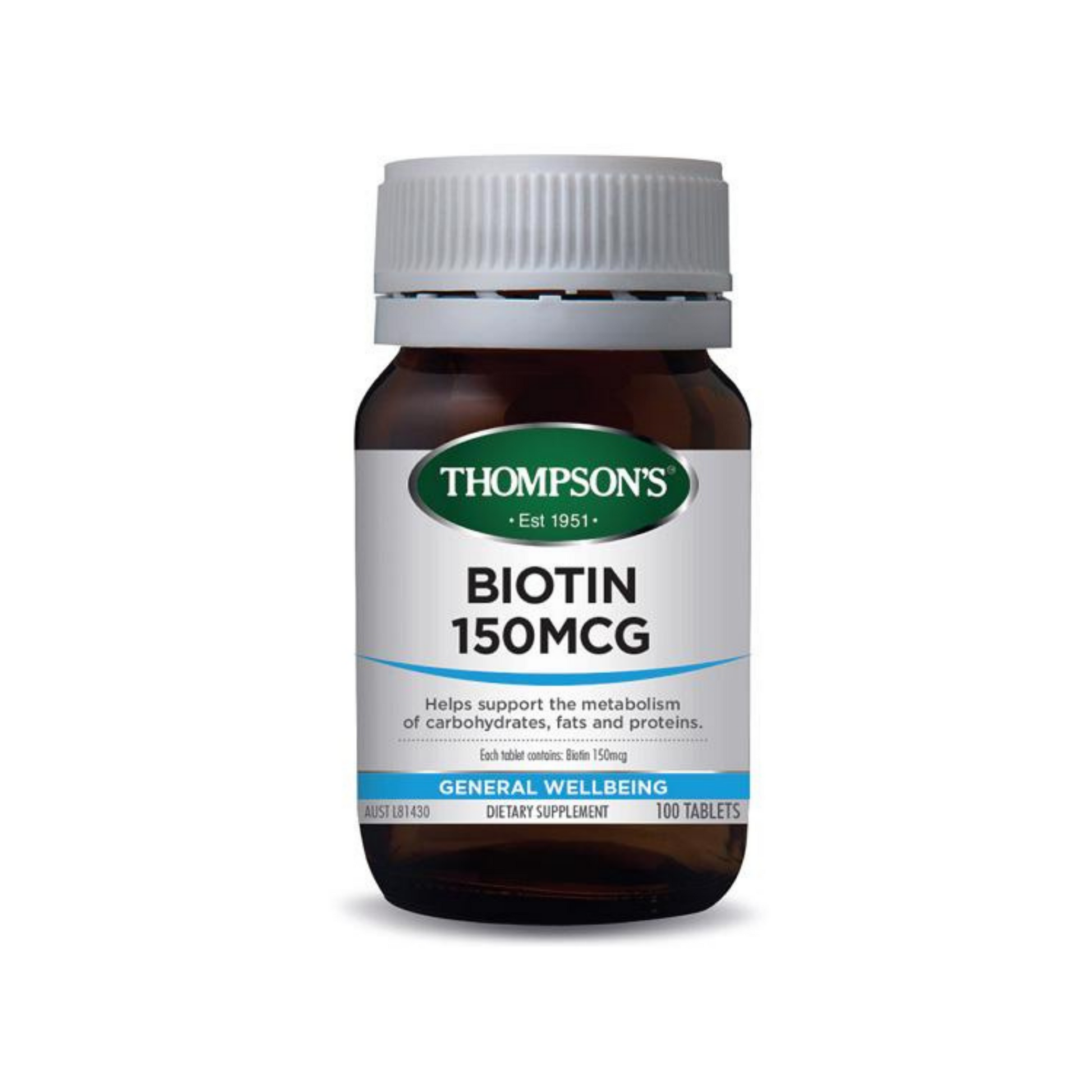 Thompsons Biotin 150mcg 100 Tablets