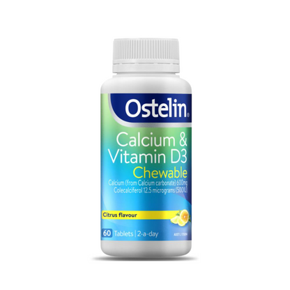 Ostelin Calcium & Vitamin D3 60 Chewable Tablets