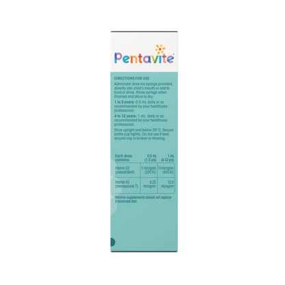 Pentavite Vitamin D3 & K2 kids liquid 30ml