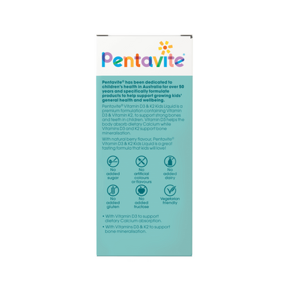 Pentavite Vitamin D3 & K2 kids liquid 30ml