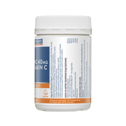 Ethical Nutrients Mega Zinc Powder 40mg (Orange) 190g