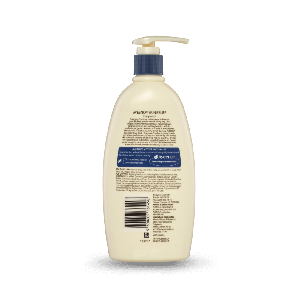 Aveeno Active Naturals Skin Relief Fragrance Free Body Wash 532ml