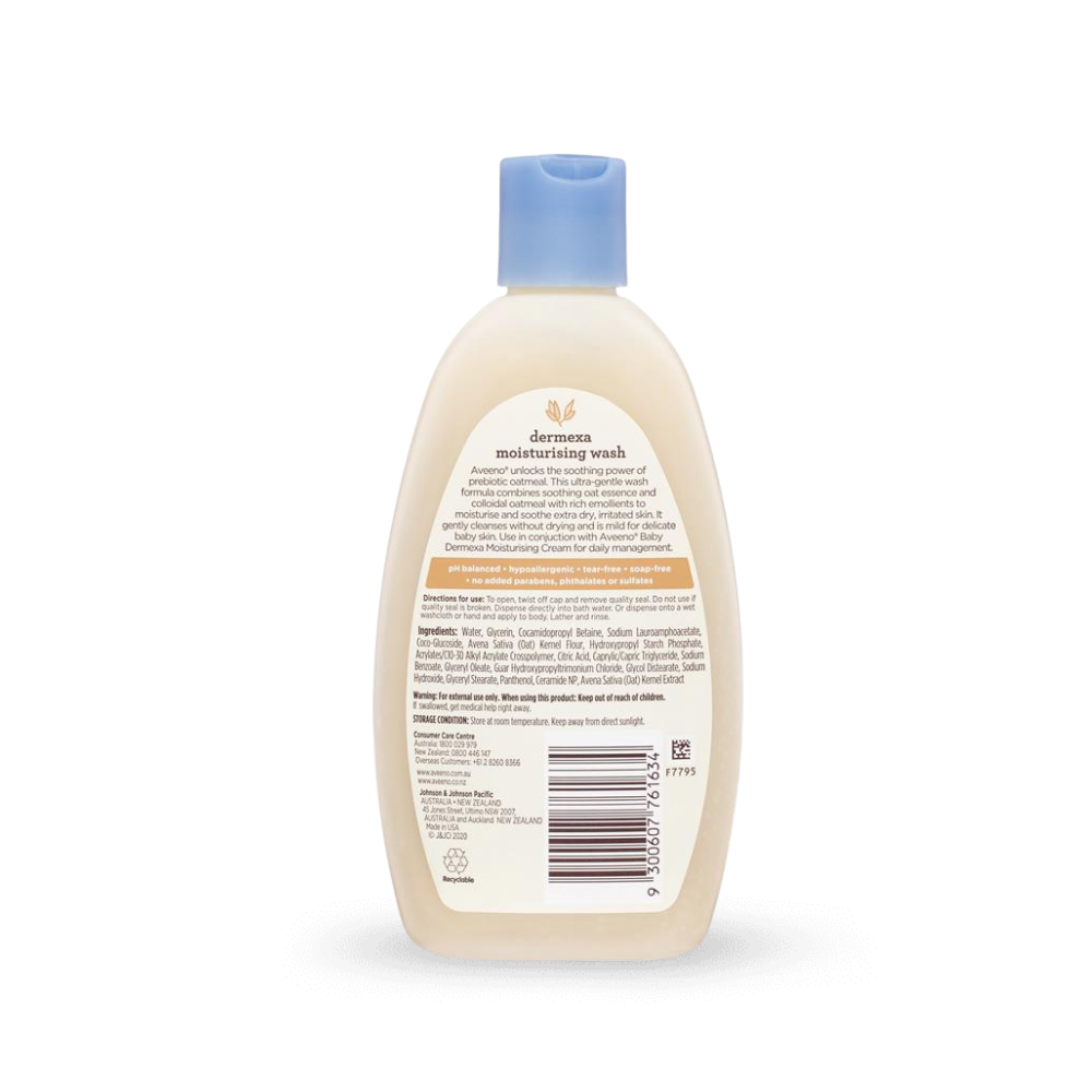 Aveeno Baby Dermexa Fragrance Free Moisturising Body Wash 236mL