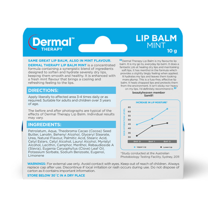 Dermal Therapy Lip Balm Mint 10g